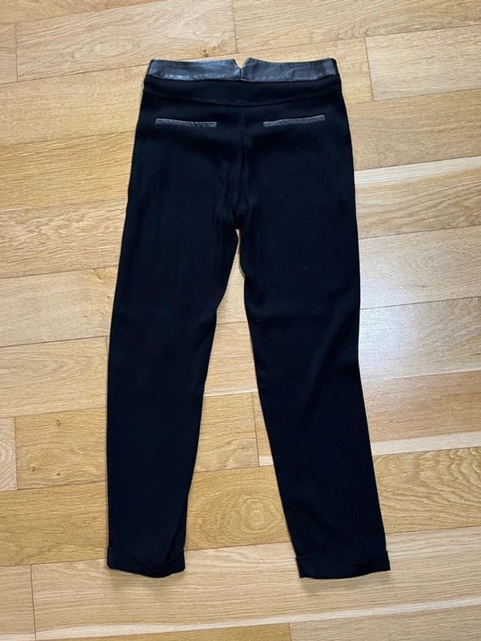 Pantalon fluide The Kooples – Taille 36 – Détails cuir – Chic et confortable 🖤 - photo numéro 3