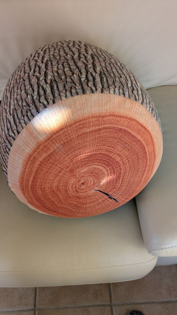 Pouf tronc d' arbre - photo numéro 2