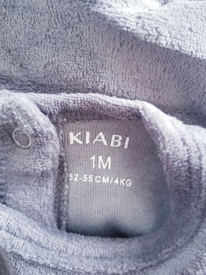 Kiabi - Grenouillère / pyjama une pièce / dors bien en velours - Neuf ! - photo numéro 3