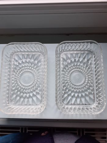 Lot de 2 ramequins rectangulaires vintage