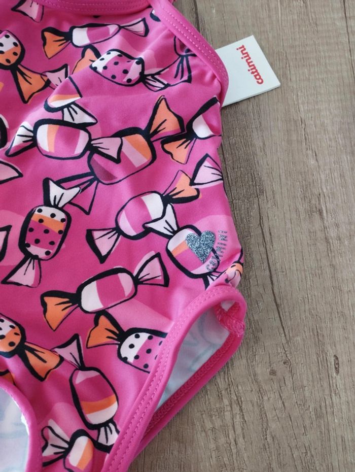 Maillot de bain fille 1 pièce rose bonbons 🍬 taille 6 mois Catimini - photo numéro 3