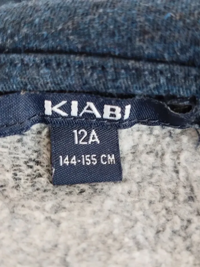 Sweat zippé à capuche bleu marine Kiabi taille 12 ans - photo numéro 3