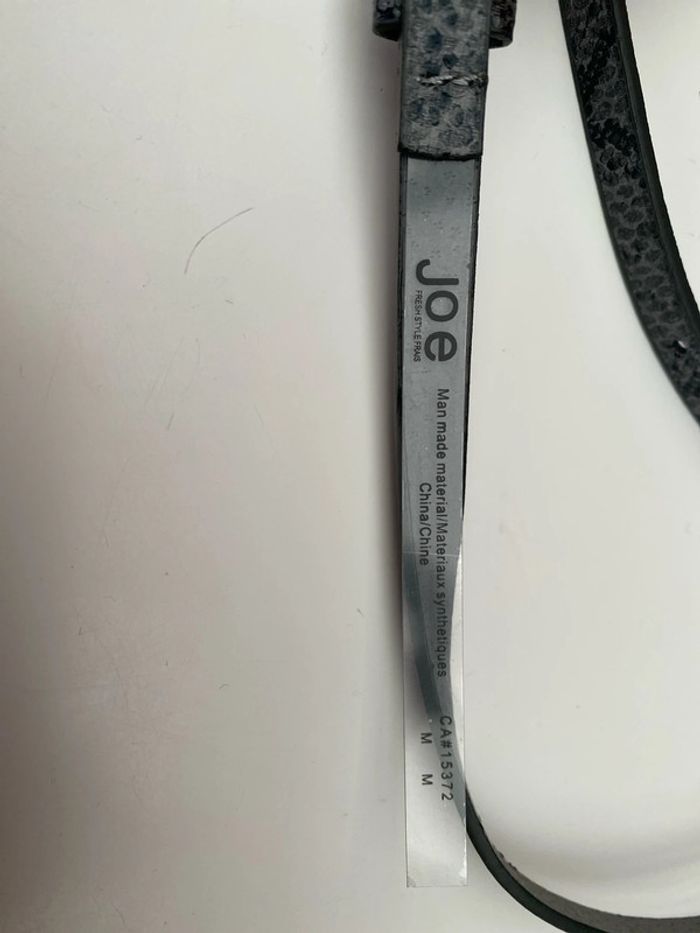 Ceinture gris noir fine taille M