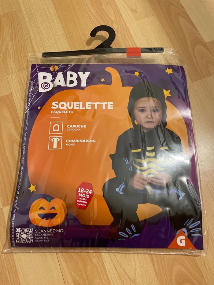 Déguisement squelette 18/24 mois