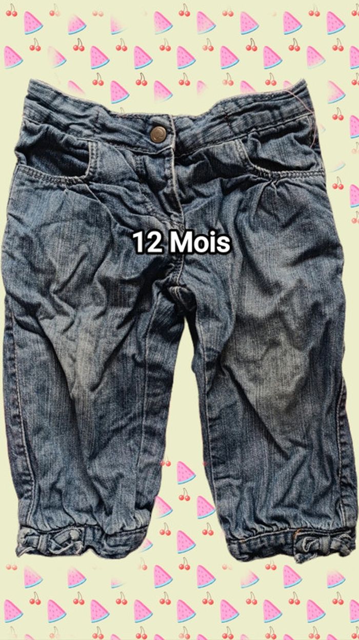 🦋 Lot 2 Pièces bébé. Tee shirt + jean 12 Mois 🦋 - photo numéro 7