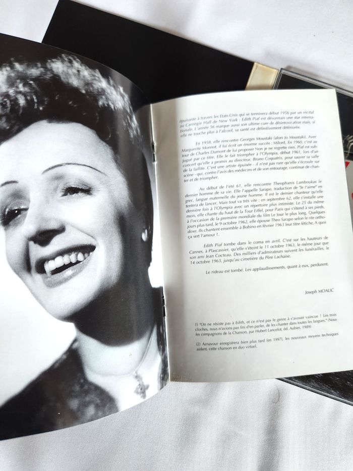 Édith Piaf : Coffret Collector "Souvenirs" (2 CD + Livret) - Très Bon État - photo numéro 6