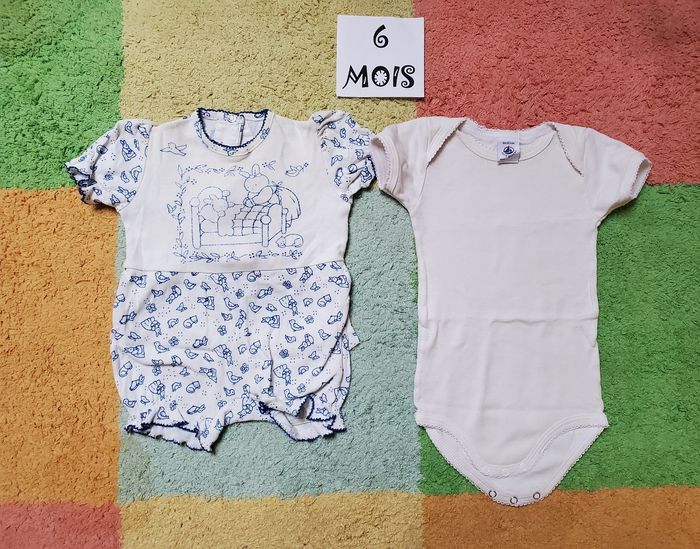 Lot 2 bodies- 6 mois - petit bateau