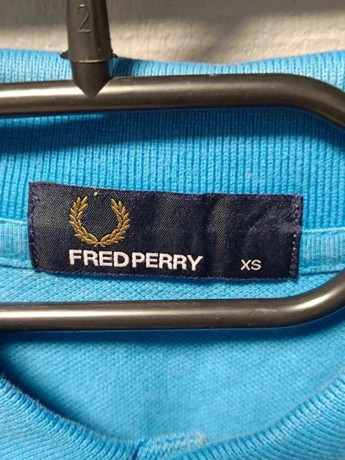 🌟 Polo Fred Perry bleu ciel - Taille XS - photo numéro 5