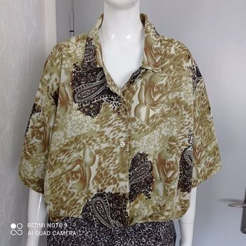 Chemise kaki paisley t46/48