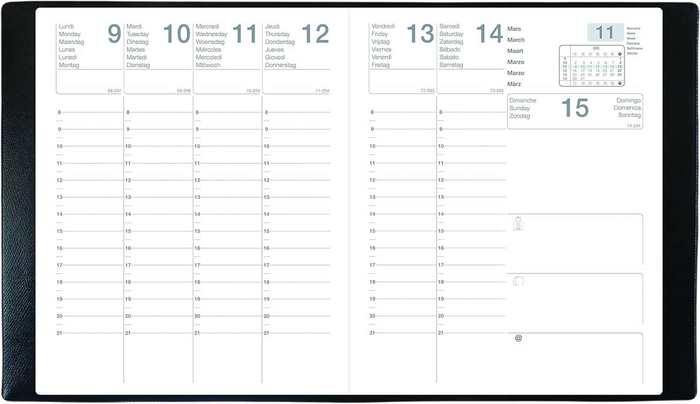 Agenda Semainier Mercure ML Janvier 2026 à Décembre 2026 noir 21x27 cm - photo numéro 2