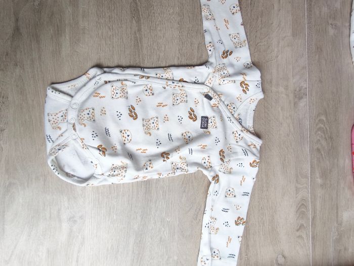 Lot de 7 bodies sucre d'orge 1 mois (54 cm)