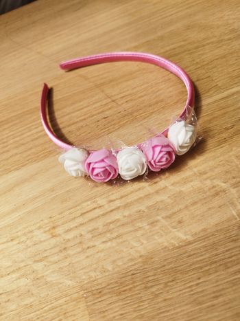 Serre tête fleurs Roses et blanches