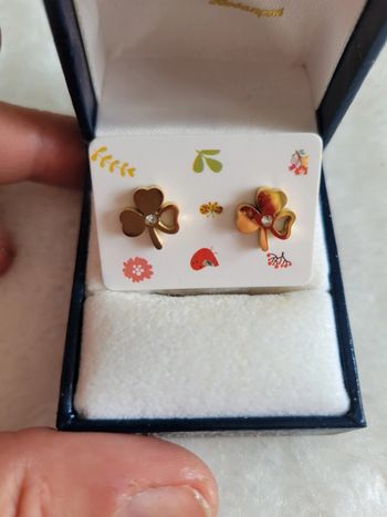 Boucles d oreilles trèfles 4 feuilles