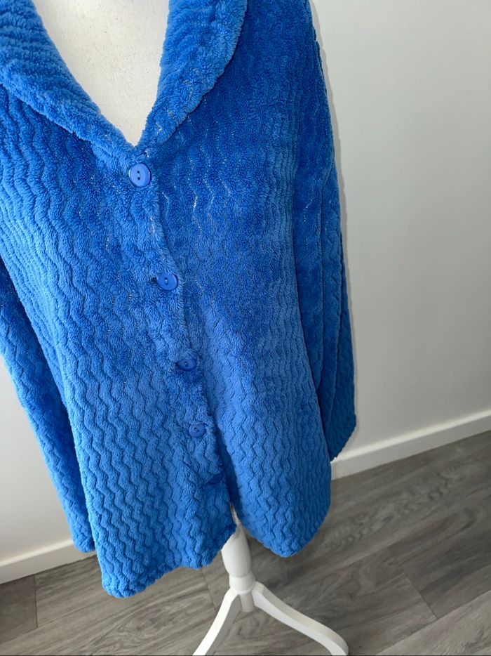 Cardigan gilet polaire bleu Linvosges T48 4XL - photo numéro 3
