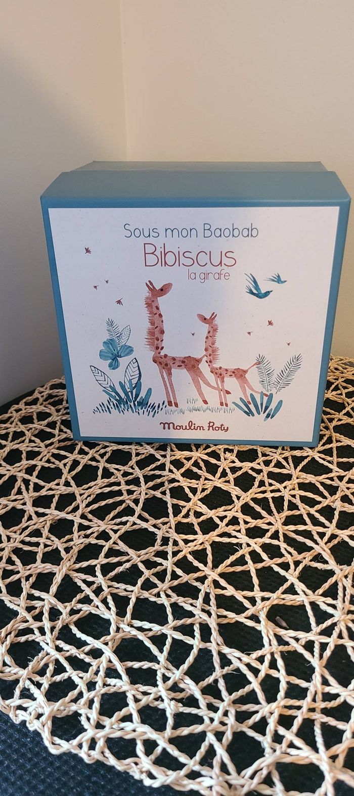 Doudou plat bibiscus la girafe Collection sous mon baobab Moulin Roty - photo numéro 3