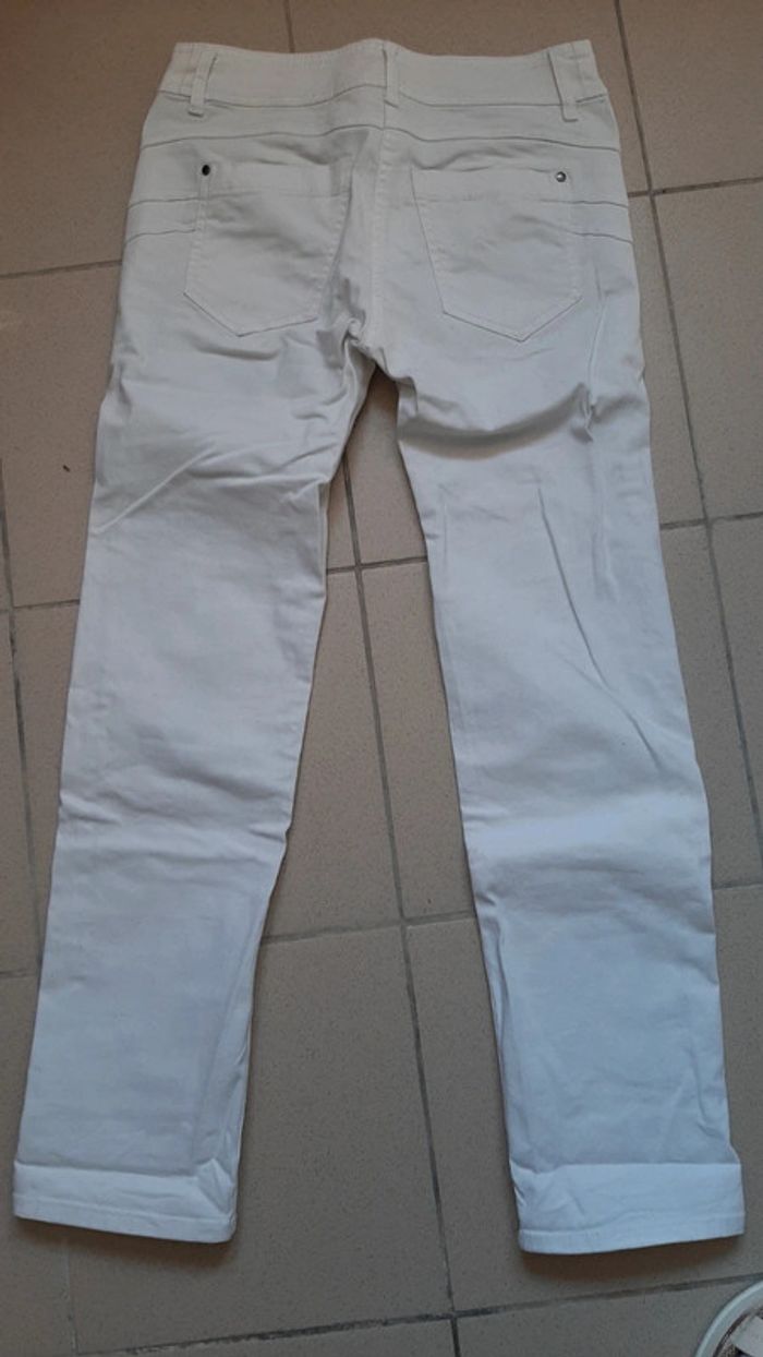 Jean blanc femme taille 38 - photo numéro 7