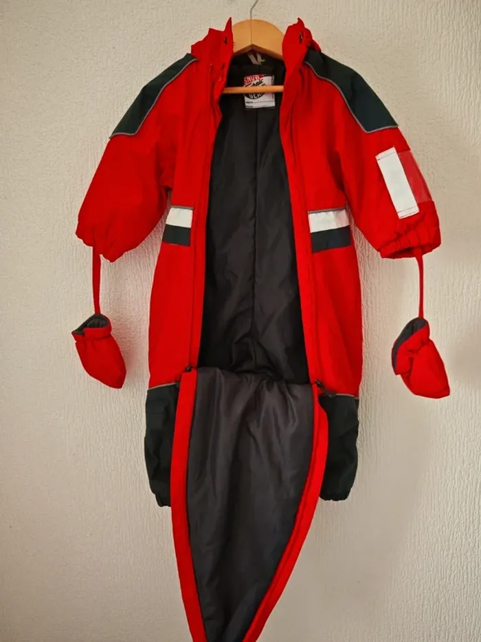 Combinaison ski rouge 18 mois enfant - photo numéro 4