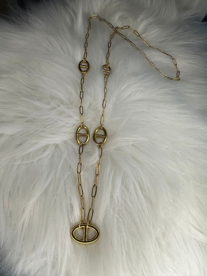 Collier sautoir maille marine en acier inoxydable - photo numéro 3