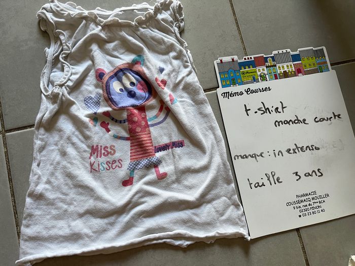 T shirt fille 3 ans