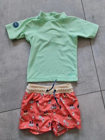 Ensemble piscine plage T-shirt uv short de bain
