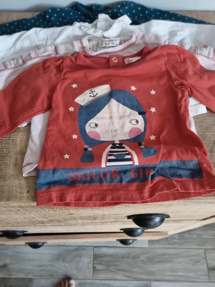 Lot de 5 Tee-shirt manches longues 6 mois - photo numéro 7