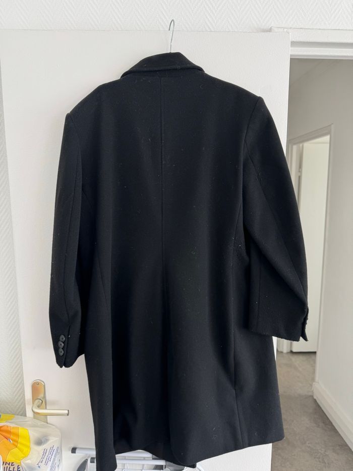 manteau noir long Zara - photo numéro 2