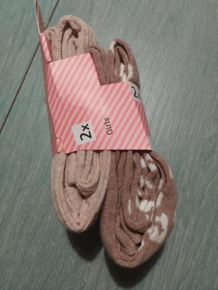 Lot de deux collants filles 7/8 ans - photo numéro 2