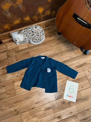 Joli gilet bleu vert dpm très bon état 6 mois/68cm