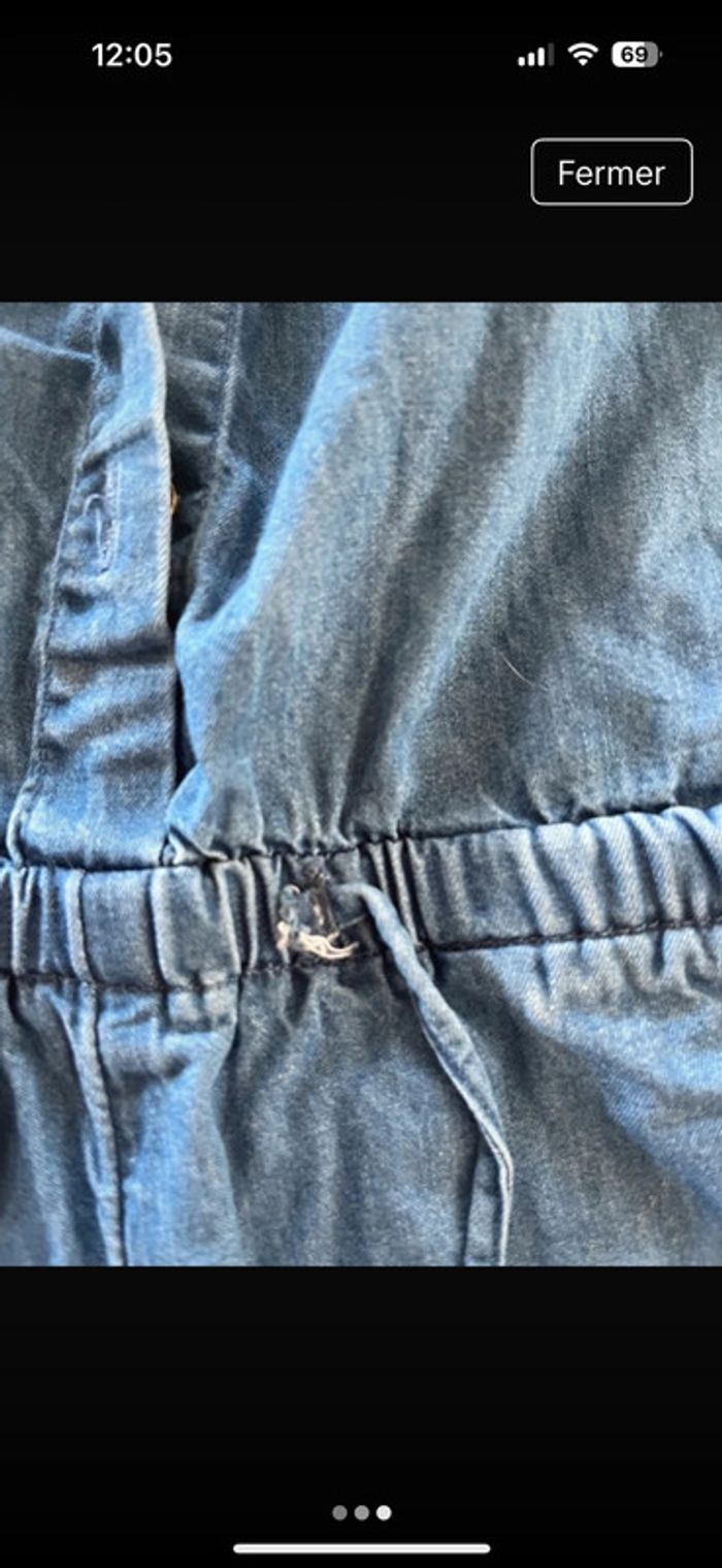 Combi short en jean - photo numéro 3