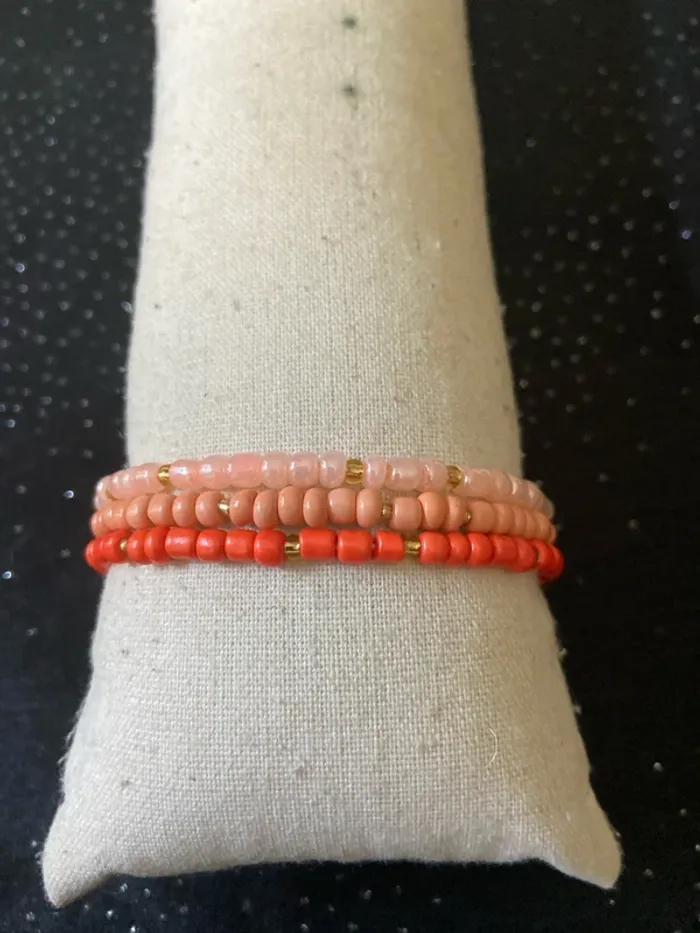 Bracelets dégradés orange doré