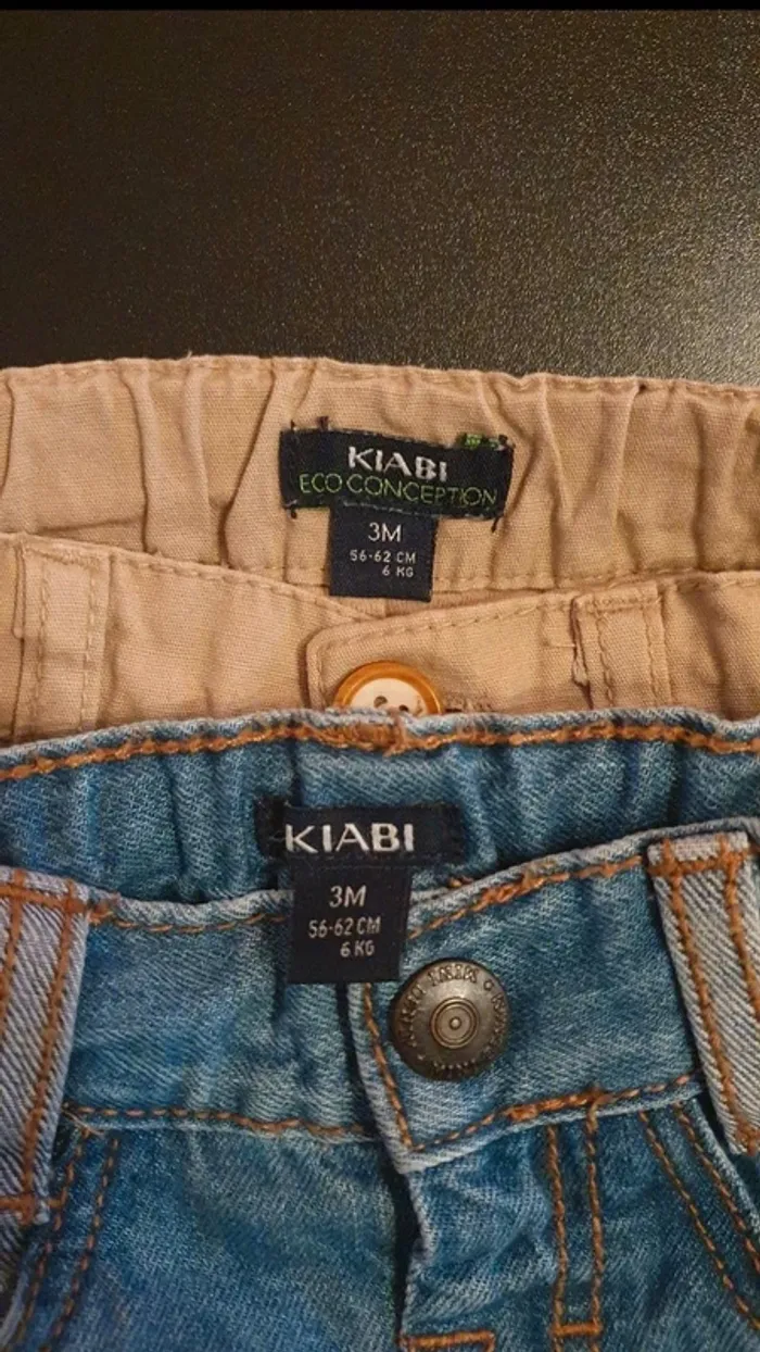 Lot de 2 jeans 3 mois - photo numéro 4