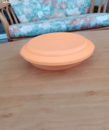 Assiette Tupperware saumon neuve 21cm