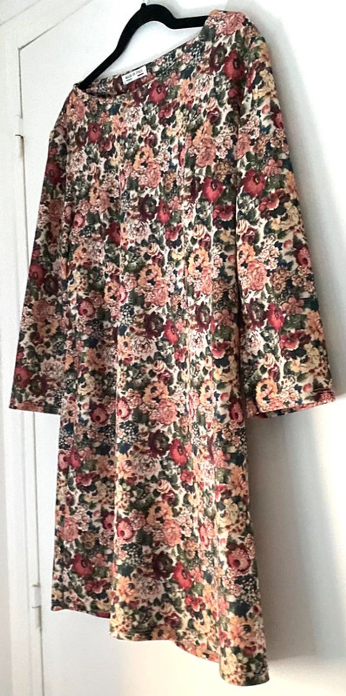 Robe Droite Imprimée Fleurs Taille Unique - photo numéro 3