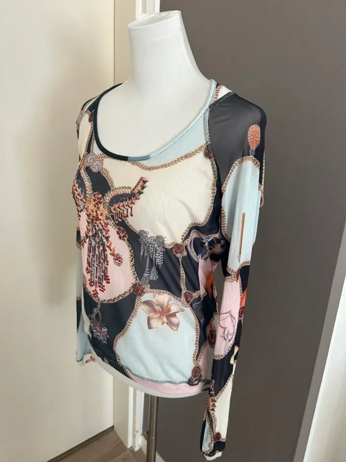 Étoile du monde blouse haut voilé multicolore taille 3/40 - photo numéro 2
