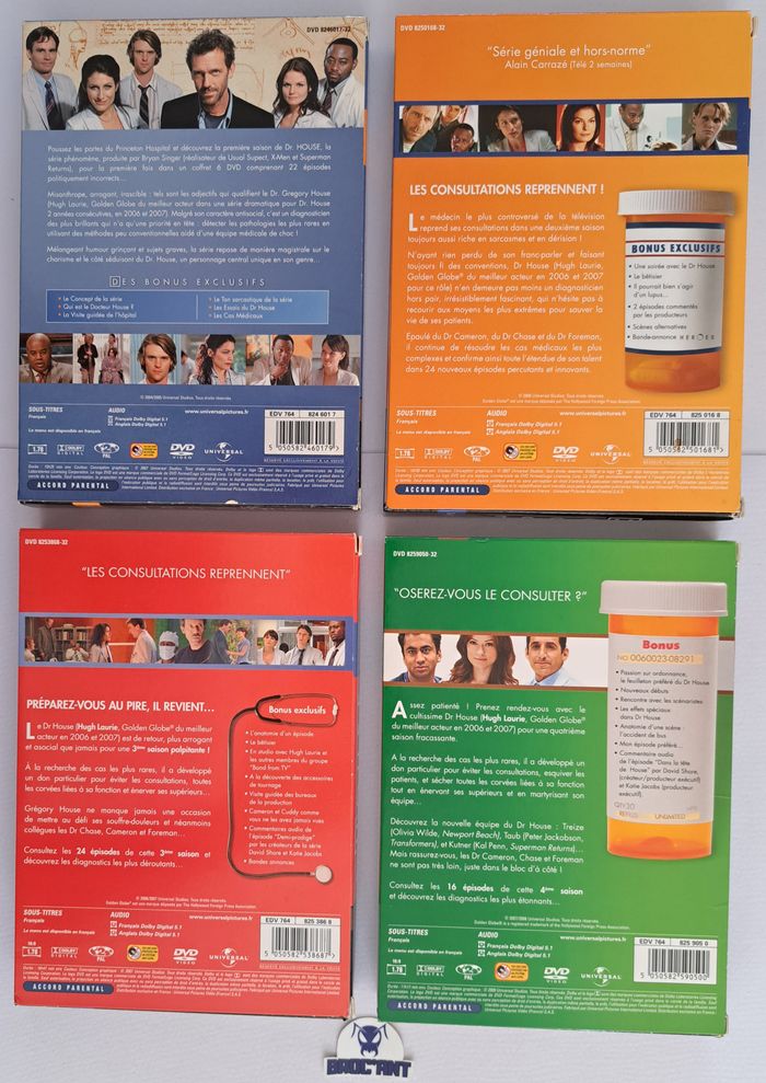 Coffrets DVD Dr House intégrales des saisons 1 à 4 - photo numéro 2