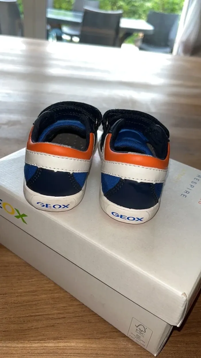 Basket geox t20 bleu et orange - photo numéro 3