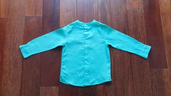 Chemise en lin Jacadi menthe turquoise 4 ans