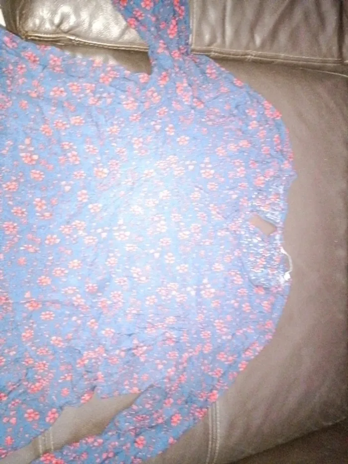 Haut blouse tunique s m f d joseph effet fleurs - photo numéro 2