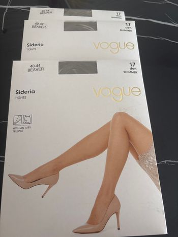 Lot de 3 collants Vogue Sideria 17D Shimmer Beaver – Taille 40-44