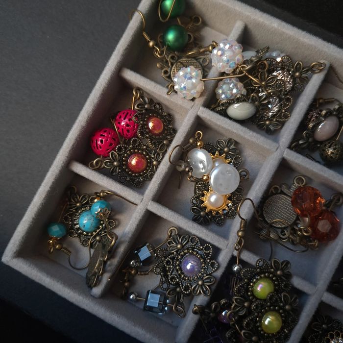 Lot de boucles d'oreilles pendante multicolore - photo numéro 11