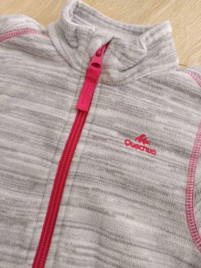 Gilet zippé polaire gris Quechua 5 ans - photo numéro 2