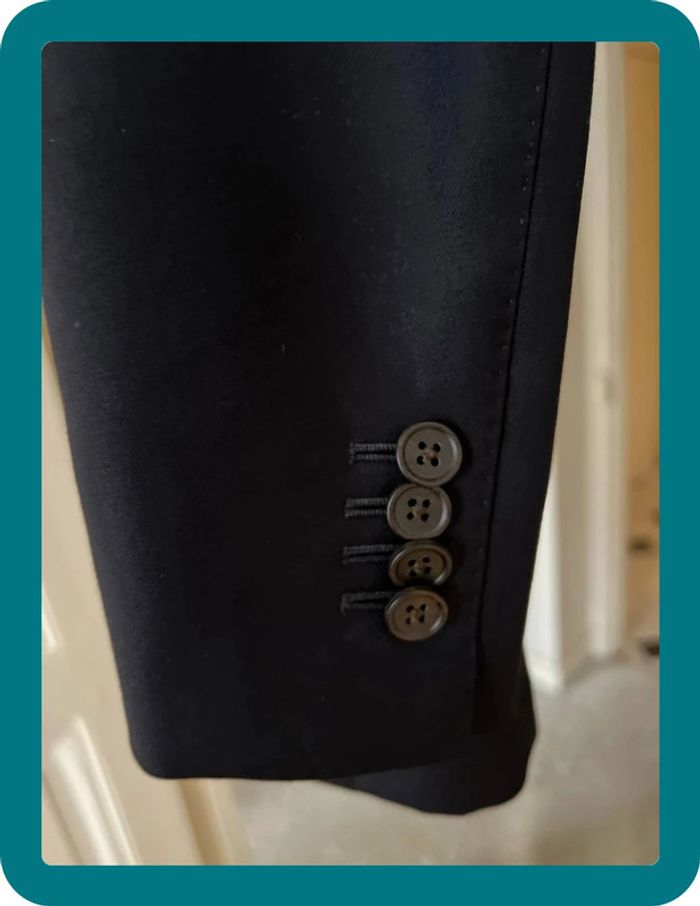 Tailleur pantalon marine croisé 6 boutons en laine super 110  - Suitsupply - photo numéro 6