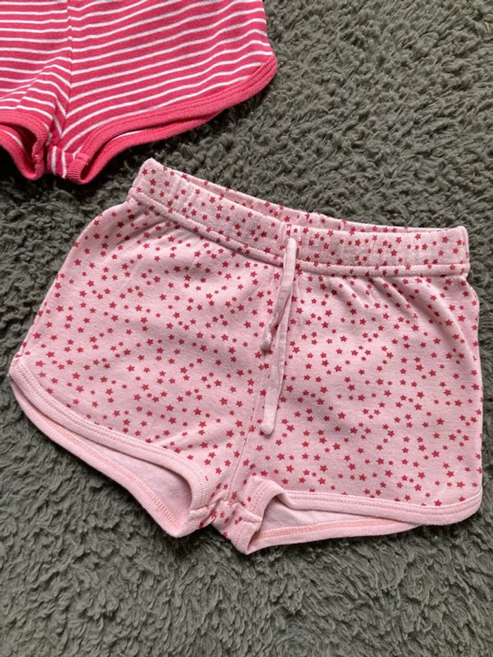Lot de 2 shorts rose 12 mois - photo numéro 2