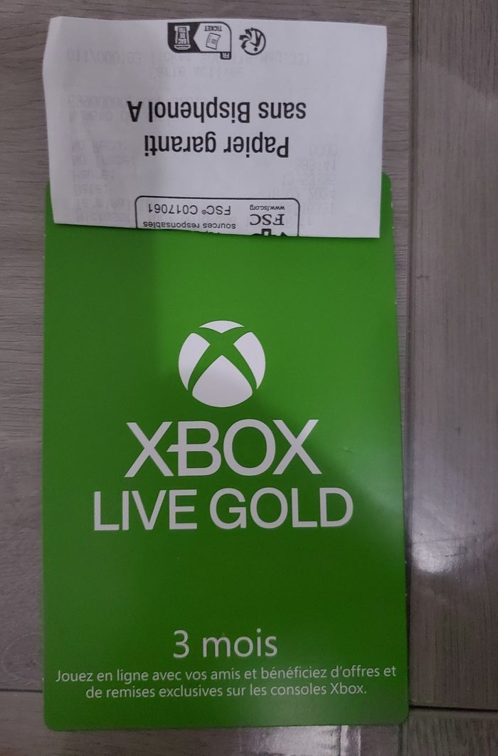XBOX LIVE GOLD 3 Mois abonnement.