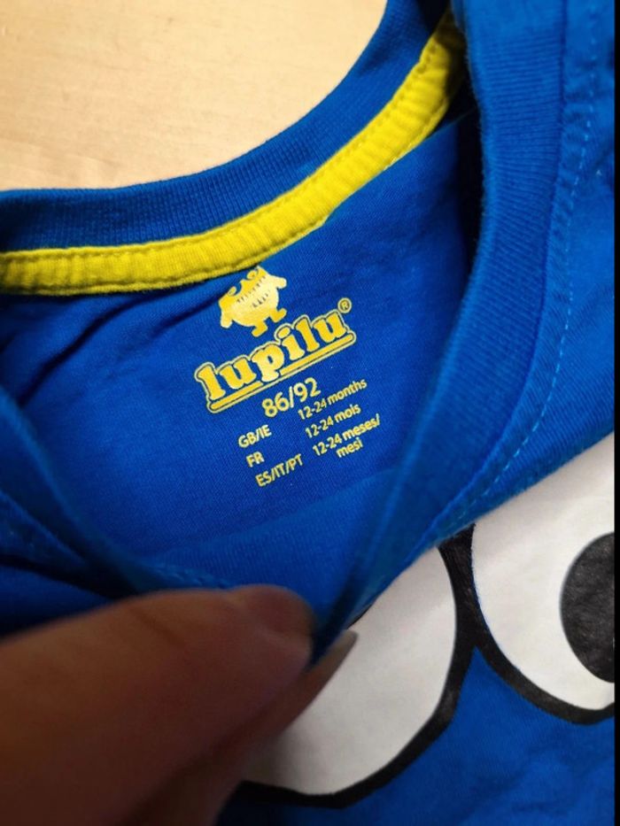 T-shirt manches longues pour garçon taille 24 mois Marque Lupilu bon état - photo numéro 6