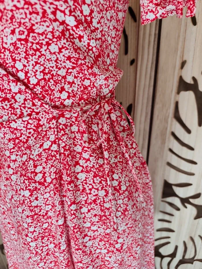 Robe imprimé fleurie portefeuille - photo numéro 7