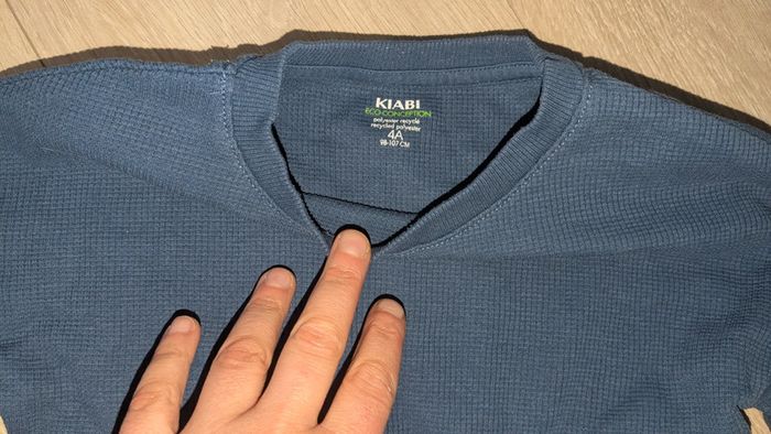 Pull léger gaufré bleu garçon 4 ans - photo numéro 5