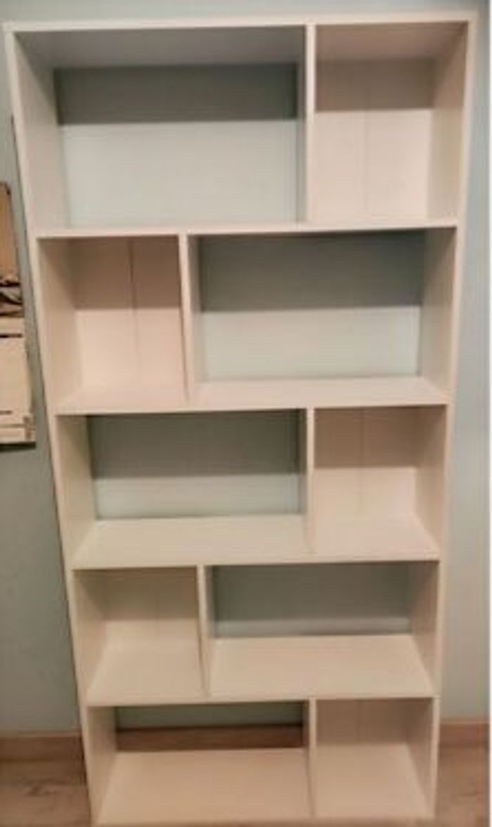 Grande étagère bibliothèque blanche 5 niveau