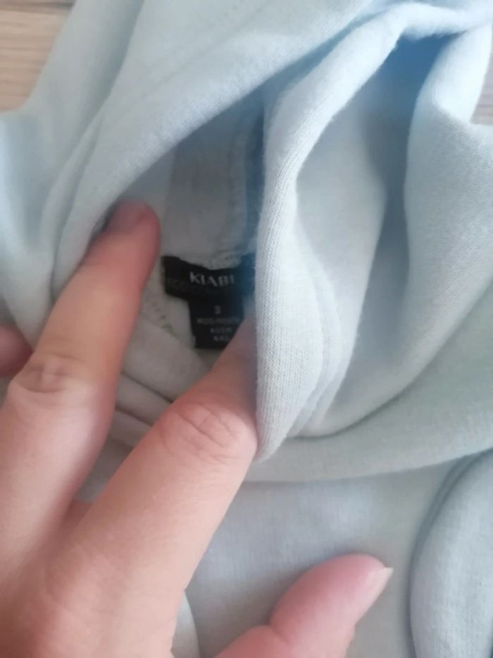 Pull kiabi 6 mois vert d'eau, - photo numéro 2