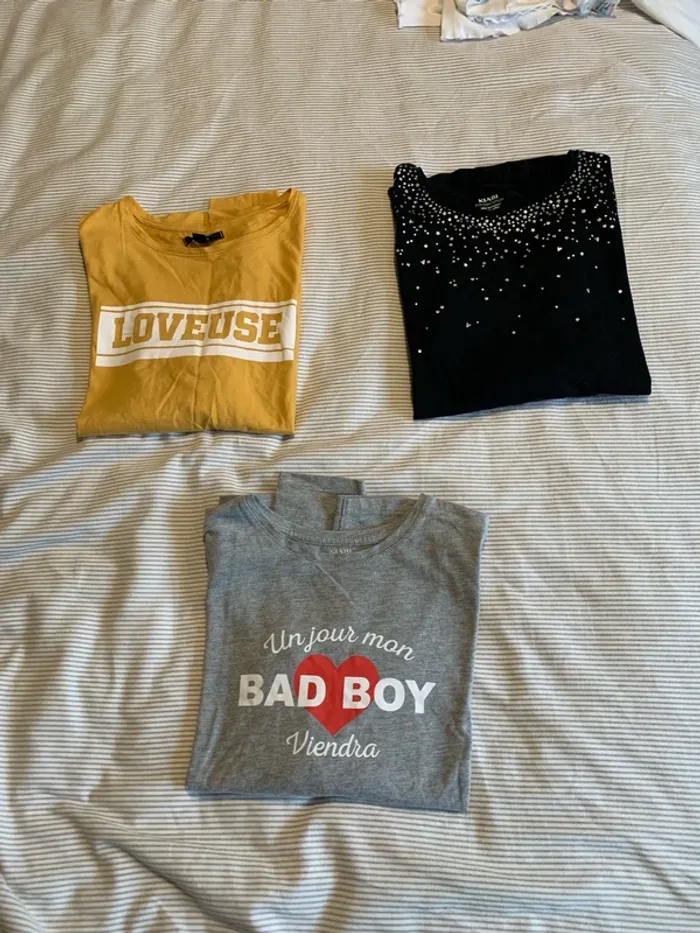 Lot 3 tee-shirts manches longues